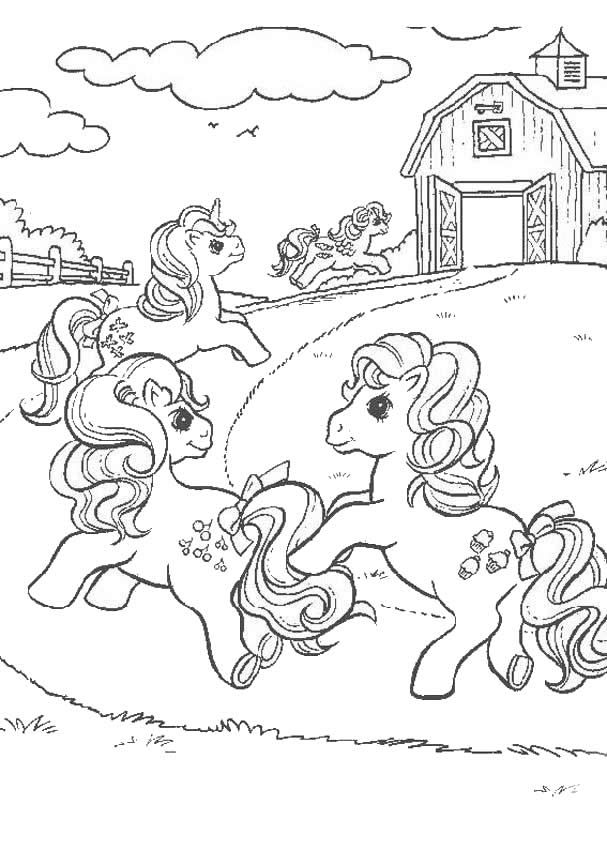 ^ ^ MY LITTLE PONY coloring pages Ponies having a picnic